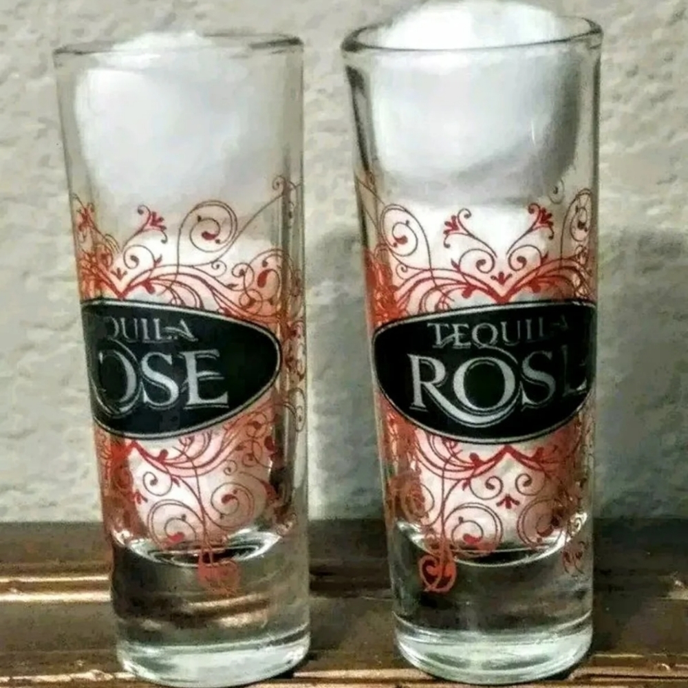2 - Tequila Rose shot glassess. Home Bar